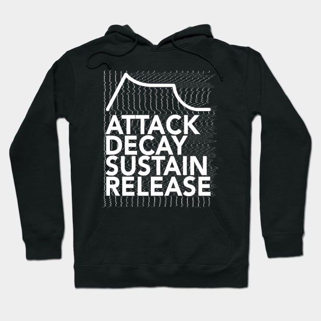 Attack, Decay, Sustain, Release Glitch Synthesizer Hoodie by DankFutura